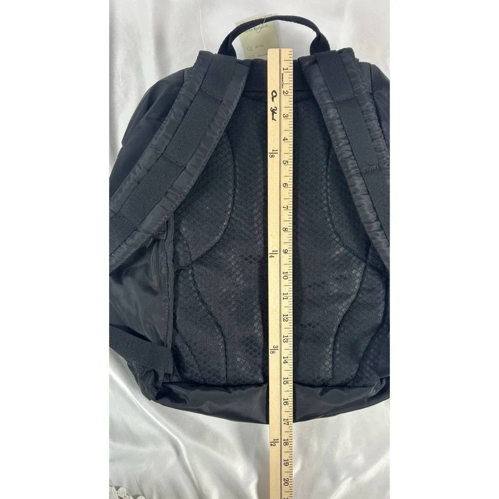 NWT Sweaty Betty Nylon Rucksack Backpack Black Lightweight Travel Gym Everyday